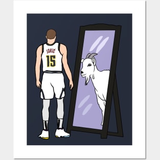 Nikola Jokic Mirror GOAT Posters and Art